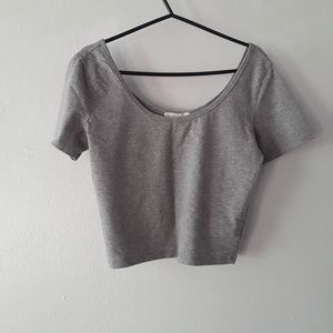 Gray Crop Top